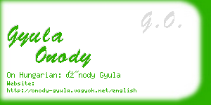 gyula onody business card